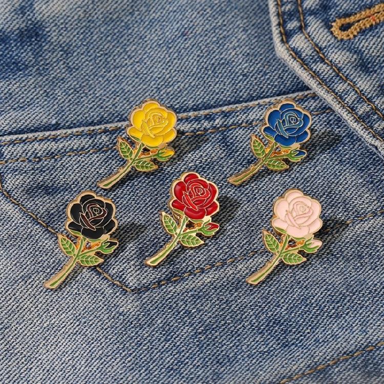 Exquisite Rose Enamel Pin Elegant Rose Pin Brooch Charm For Fashionable Women Attending Special Occasions