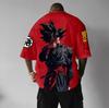 Latest Dragon Ball Anime Pattern Printed Mens Shortsleeved Tshirt  Red  2025 Fashion Trend Streetwear