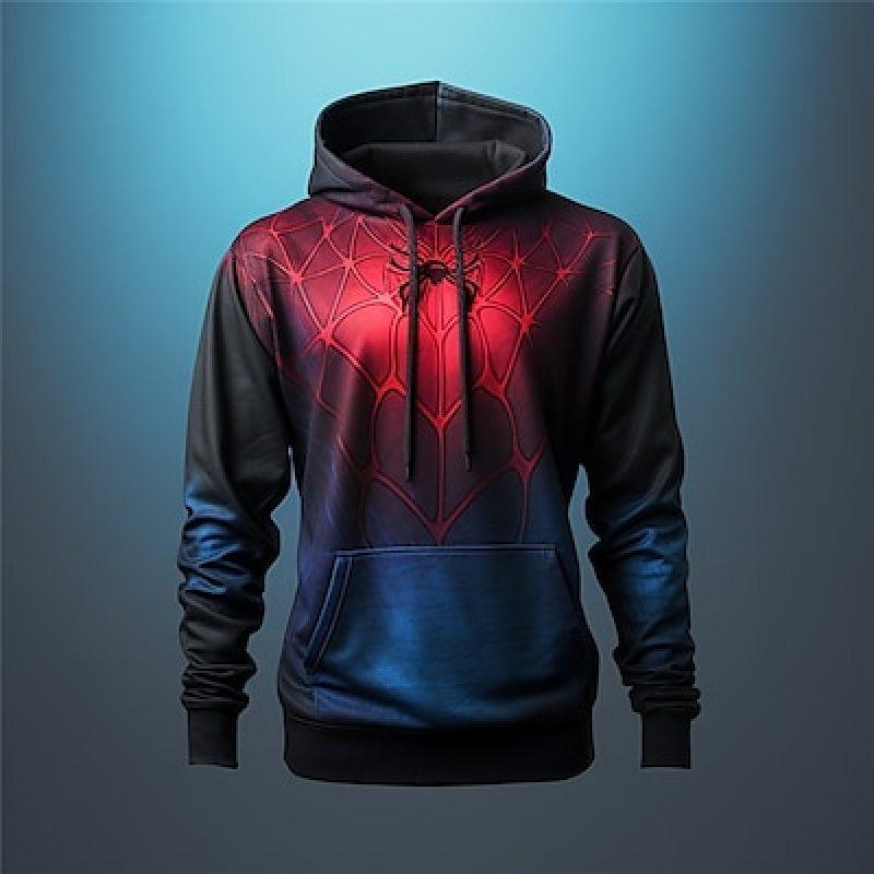 

Толстовка с капюшоном «Паук», Мужская толстовка с рисунком «Пауки», модная повседневная базовая пуловер с 3D принтом, Спортивная Толстовка с капюшоном для отдыха и отпуска на открытом воздухе M