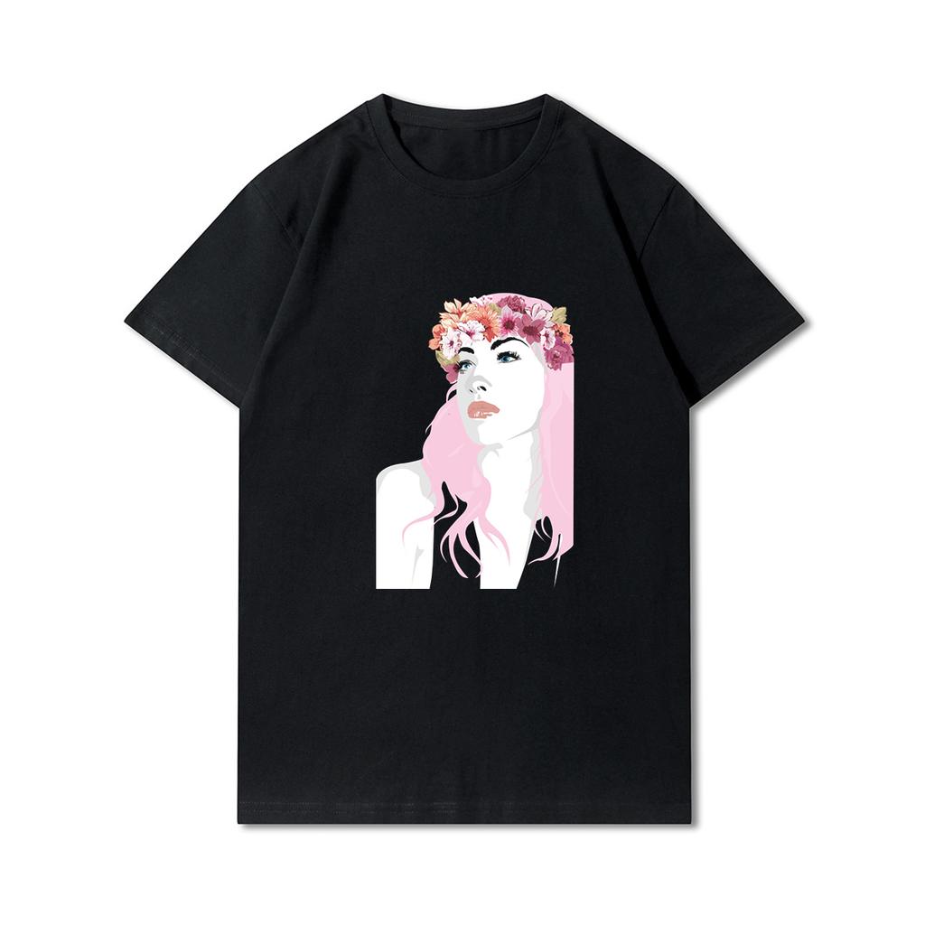 100 vzorů letní nadměrná trička pro ženy s potiskem zvířat, ležérní krátké rukávy, 100% bavlna, výstřih do O