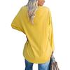 Women's Big Size Casual Long Sleeve Round Neck Solid Color T-Shirt Spring Autumn Plus Size Clothing