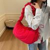 Casual large-capacity bag women's 2025 new fashion pleated dumpling bag lightweight and simple shoulder messenger bag