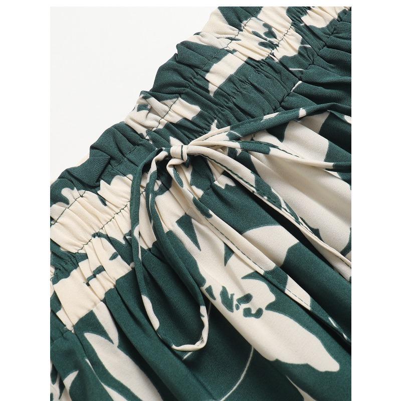 YYFS Women's Flower Pattern Print Casual Summer Spring Skirts