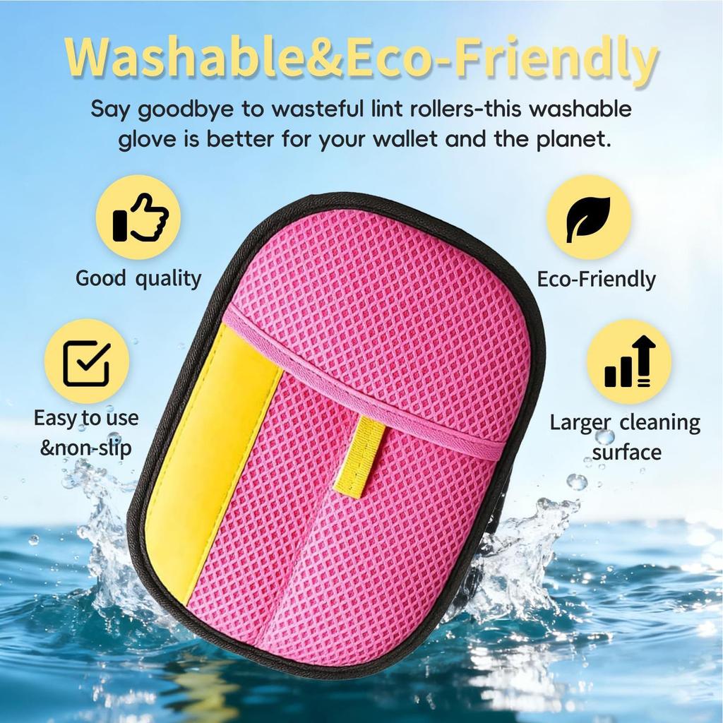 Electrostatic Pet Hair Remover Glove Washable Anti-static Pet Hair Remover Mitt For Removing Dog And Cat Hair From Furniture