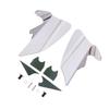 2pcs Chrome Reflective Saddle Shield Air Heat Deflector Trim