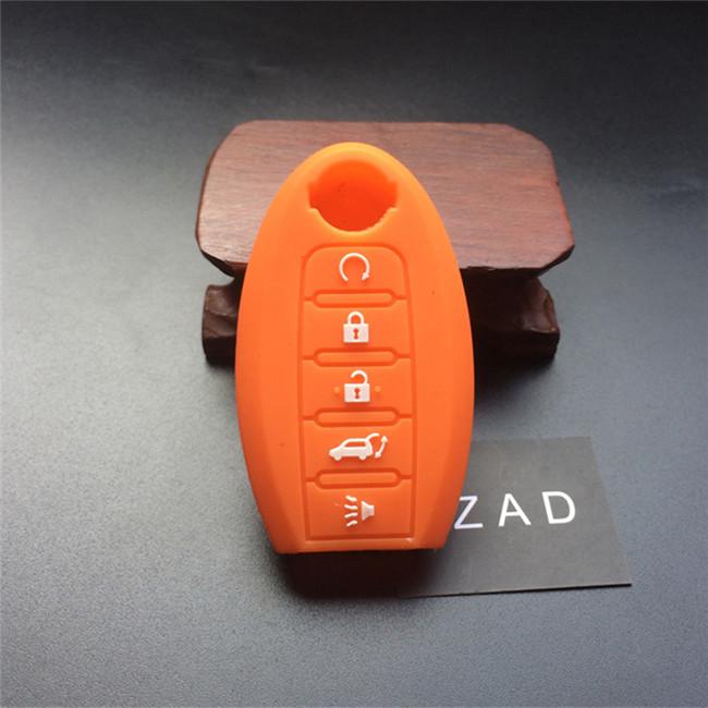 ZAD Silicone rubber car Key Case cover For Nissan Altima pathfinder juke x-trail 5 buttons key