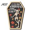 Hanging Decorations for Home Vintage Halloween Wooden Decor, Coffin-Shaped Tabletop Ornaments, Freestanding & Gifts Lovers Ornament Mantel Shelf Porch