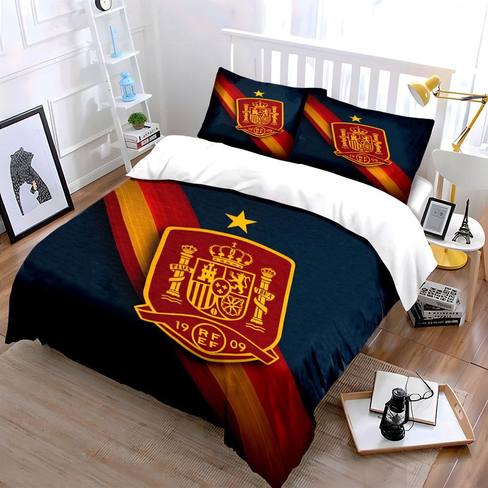 Spanish Crest and Stripes. Bedding Sets Duvet Cover Sets Duvet Covers Pillowcases(1*Duvet Cover 2*Pillowcases Without Duvet Insert)
