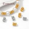 7.5mm*5.6mm 18K Gold Plated Hollow Spacer Beads For Jewelry Making,Separators For Bracelet Accessories,Metal Beads,Necklace Bead