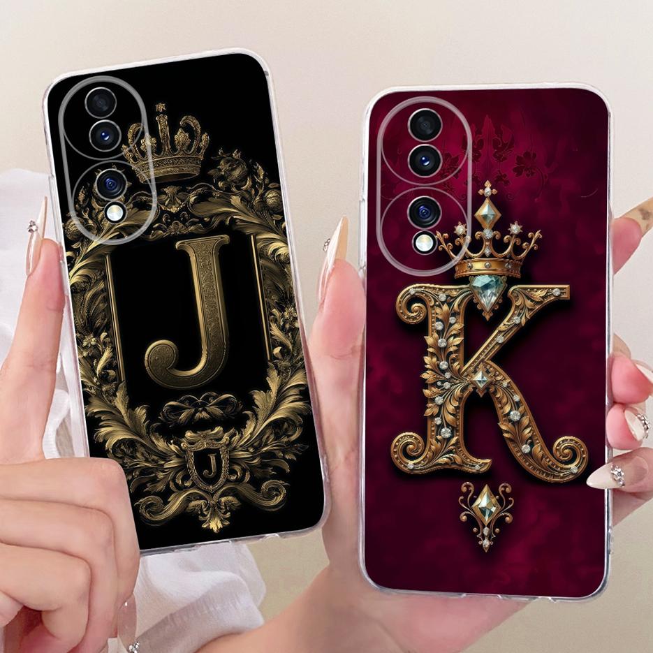 Für Honor 70 Pro Plus Hülle HPB-AN00 Luxus Krone Buchstaben Abdeckung Weiche Silikon Handyhülle Für Honor 70 Pro Honor70 Pro+ Funda Taschen