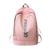 Color Solid Simple Letter Pattern Student Backpack For School And Daily Use