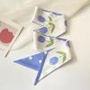 Fashion Blue Tulip Thin Narrow  Long Silk Scarf Women's Headband Braided Hair Ribbon Tied Wrapped Hair Scarf Headwear