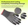 SIZAsafety Anti-cut Black HPPE PU Palm Coated EN388 E Class ANSI A5 Knife Resistance Cut Resistant Work Gloves