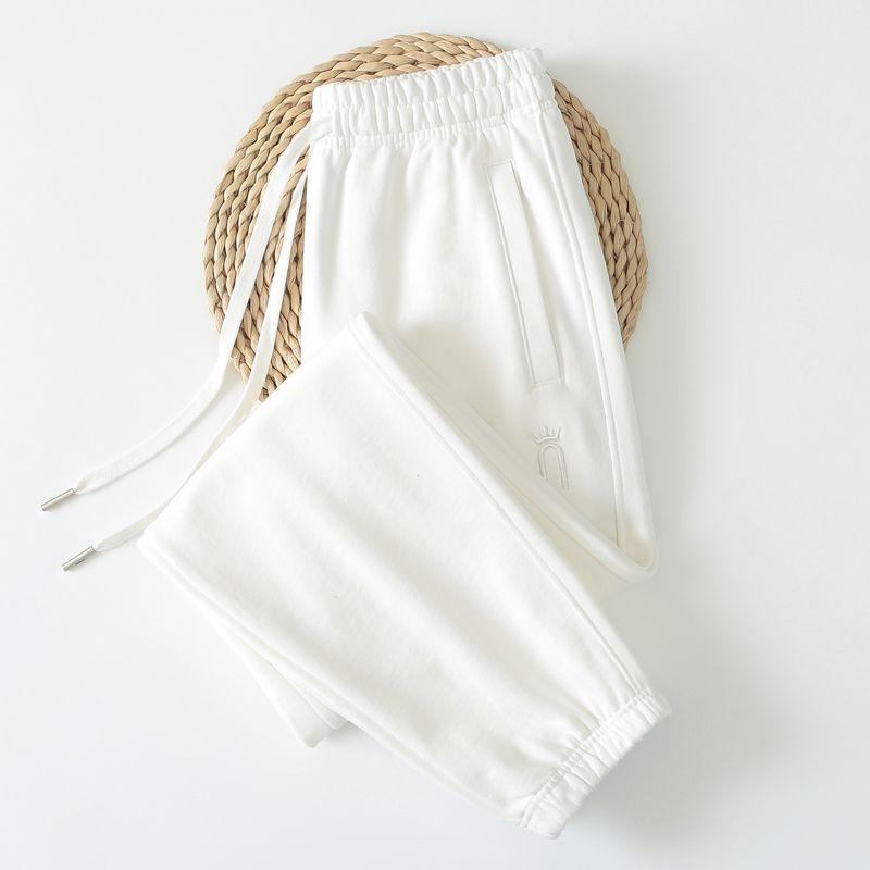 

Элегантные Стильные Брюки Джоггеры Белые Повседневные Хлопковые Спортивные Штаны White XL Size Cropped Pants