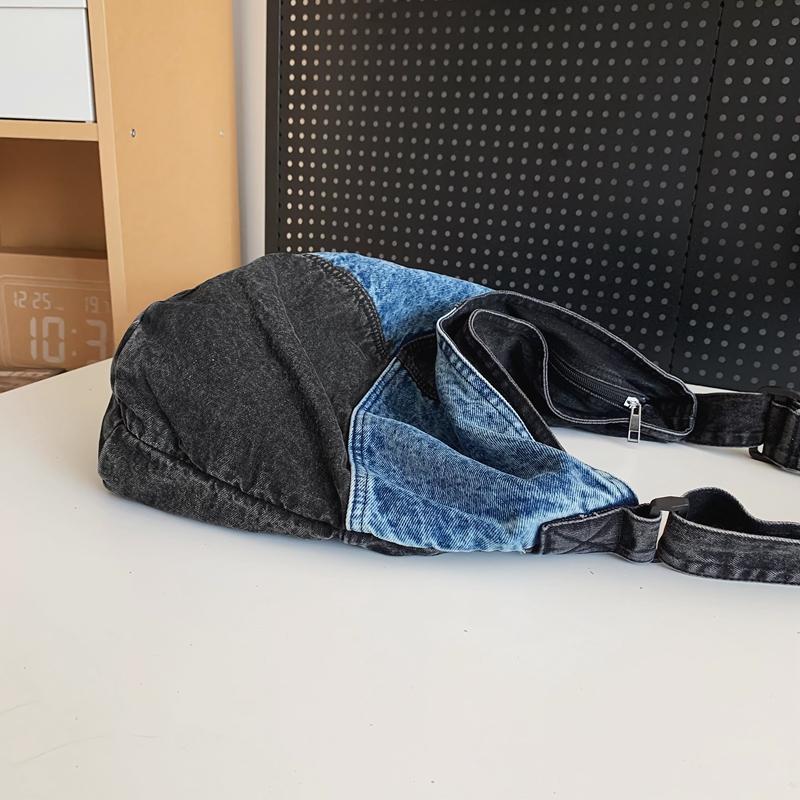 Lässige Denim-Tasche, weibliche Studenten-Umhängetasche, Jugend-Umhängetasche