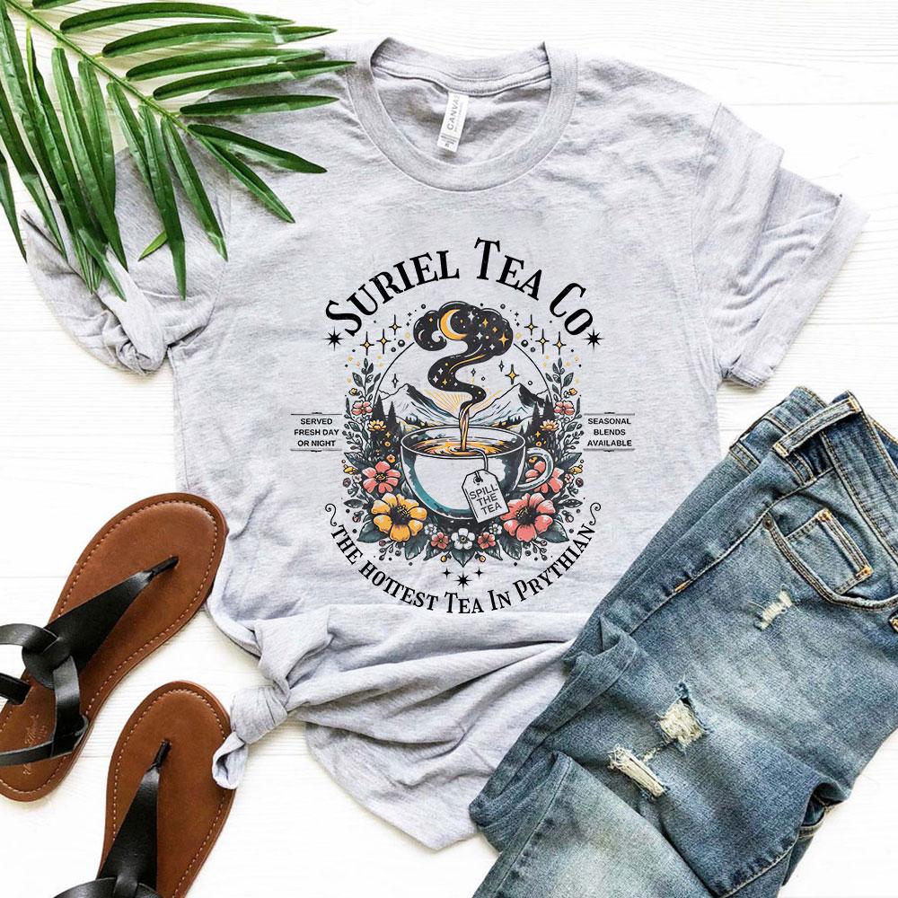 Suriel Tea Co Shirt ACOTAR Suriel Tea TShirt Velaris Sarah J Maas Tees A Court of Thorns and Roses SJM Merch Book Lover Gift