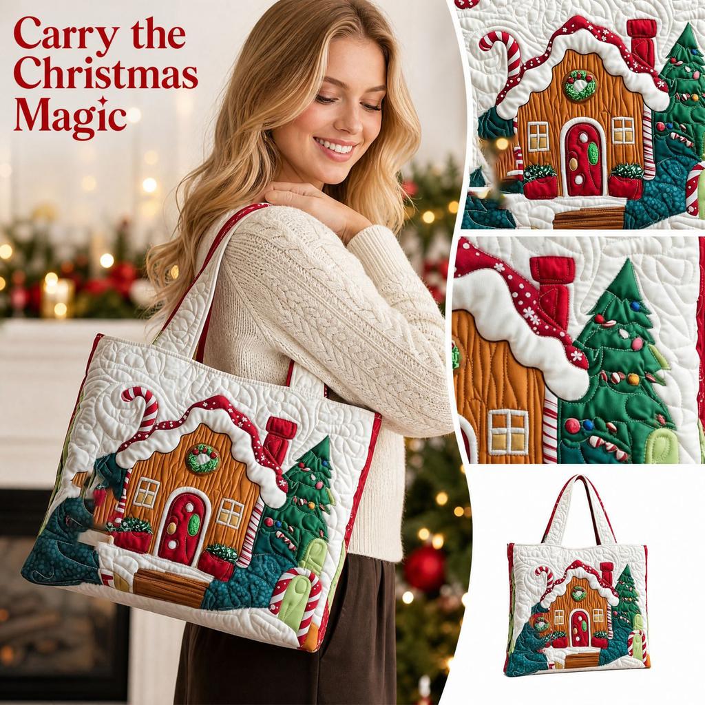 Women's Christmas Digital Print Shoulder Bag, Fashionable Vertical Handbag, Small (S) Size 4033cm