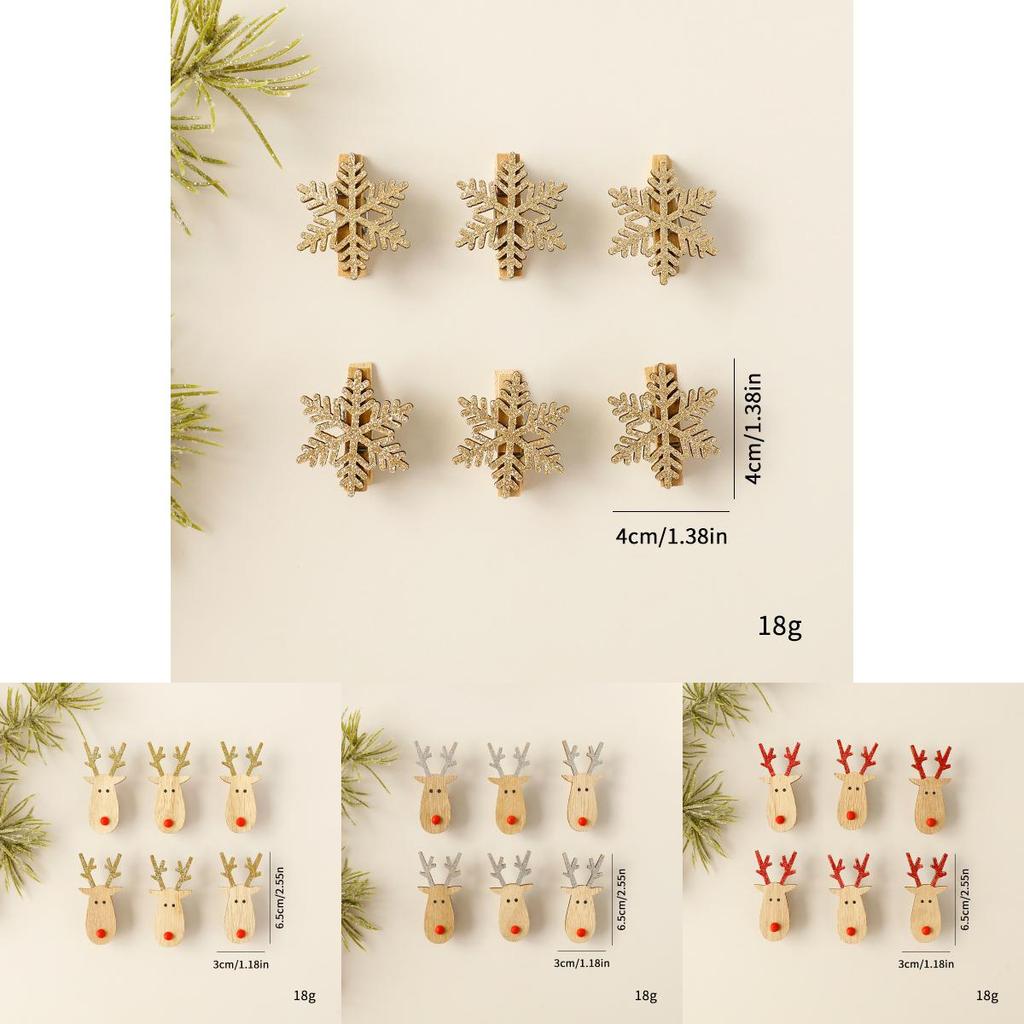 Festive Christmas Decor Wooden Ornaments With Gold Silver Red Accents For Holiday Celebration