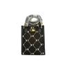 New MLB PVC Tote Bag Shopping Bag Shoulder Bag Crossbody Bag Handbag Mini Unisex Black Gold 7ACRMD34NGP001-50BKS