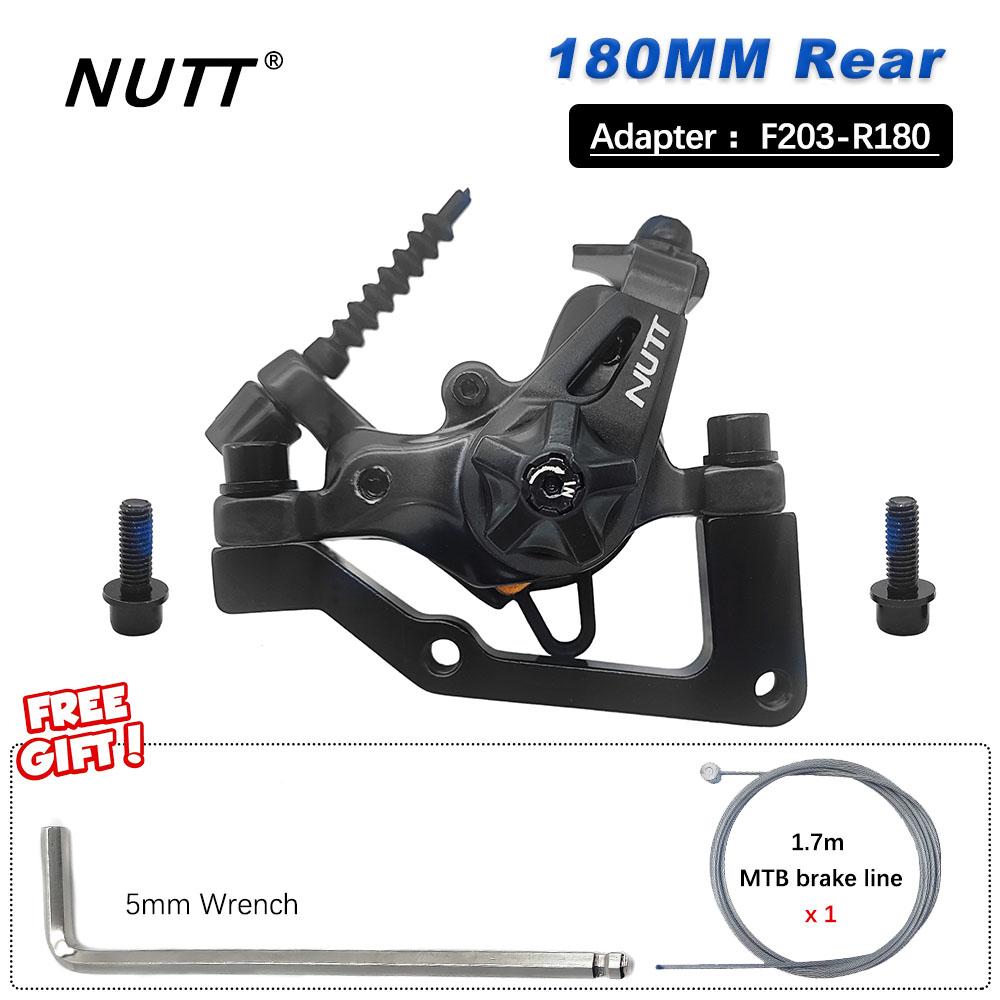 NUTT MTB Mountain Bicycle Discs Brake Red Color Brakes Line Caliper 160MM Disk 180MM Rotor For BMX Scooter Front Rear Bike Parts