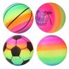 3pcs Environmentally Friendly Rainbow Ball Toys for Children Indoor and Outdoor Game Soft and Elastic Leather Ball Party Gifts