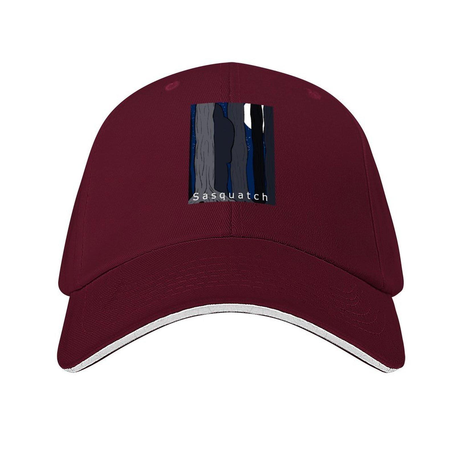Sasquatch Bigfoot Hides in the Trees of the Forest Baseball Cap cute dad hat Luxury Hat Luxury Man Hat For Man Womens