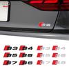 Car Body Rear Trunk ABS S3 S4 S5 S6 S7 S8 Badge Sticker Decor Auto Emblem Modification Accessories For  Audi A3 A4 B8 8P A6 C7 8V