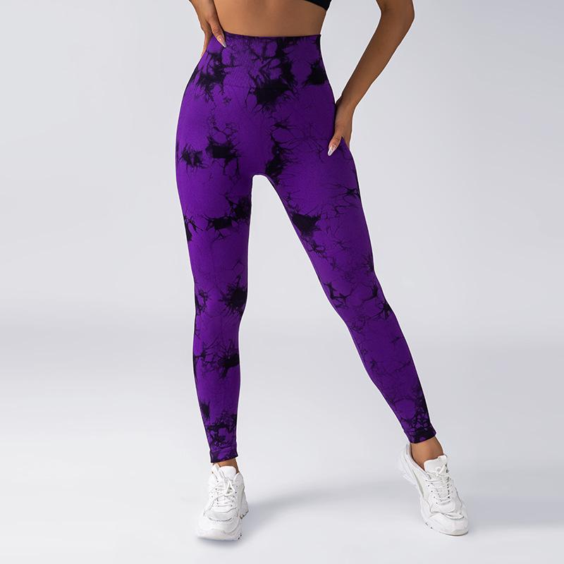 European & American Seamless Tie-dye Yoga Pants: Hip-lifting, Waist-slimming, High-Elastic Fitness Leggings