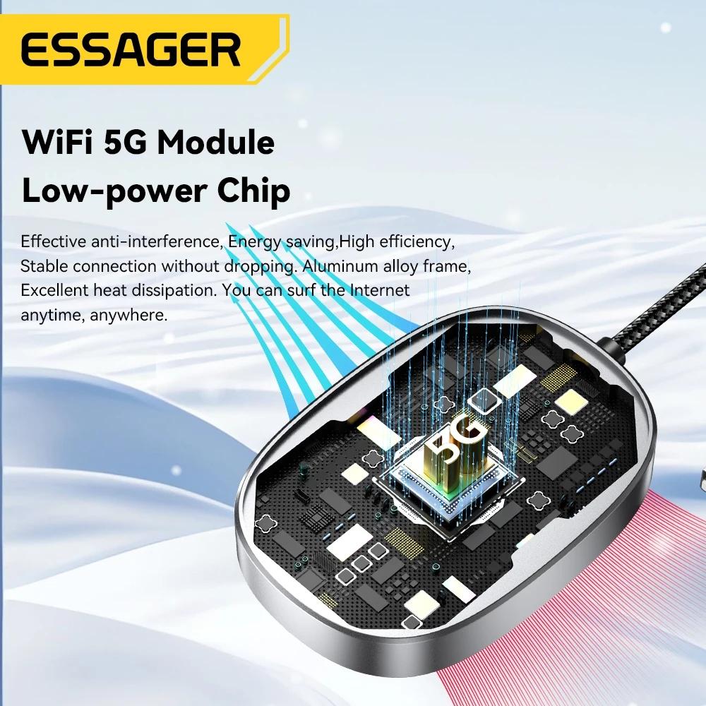 Essager Mini Carplay Wireless For Car For iPhone IOS 15