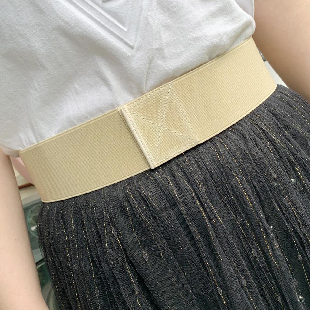 Versatile Teens Waist Belt with Magic Tape Closure Universal Waist Stretch Belt for Adult Unisex Coat Dress Decors