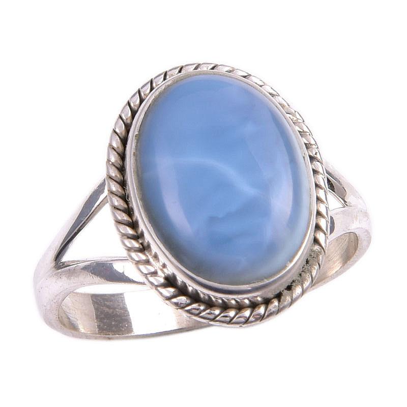 Natural Owyhee Opal Gemstone 925 Solid Sterling Silver Jewelry Ring S.8.5 b8j44