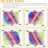 MICKYU 3D Pin Art Toys for Age 5-7, Rainbow Busy Board Games Sensory Toys for Kids with Autism, 8x10 in