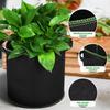 Pflanzsack Stoff Pflanzbeutel Schwarz Vlies Topf Anzuchttasche Baum Pflanze Anzuchttöpfe Gartenpflanzenbehälter