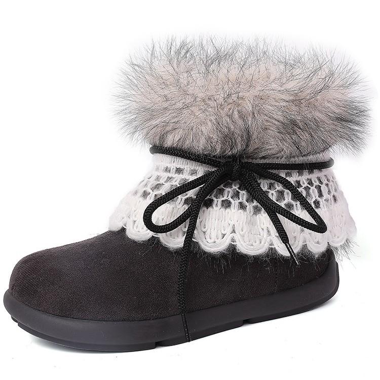 Warm Thick soled Snow Boots for Women  New Winter Anti slip Thick Hairy Cotton Shoes for Women