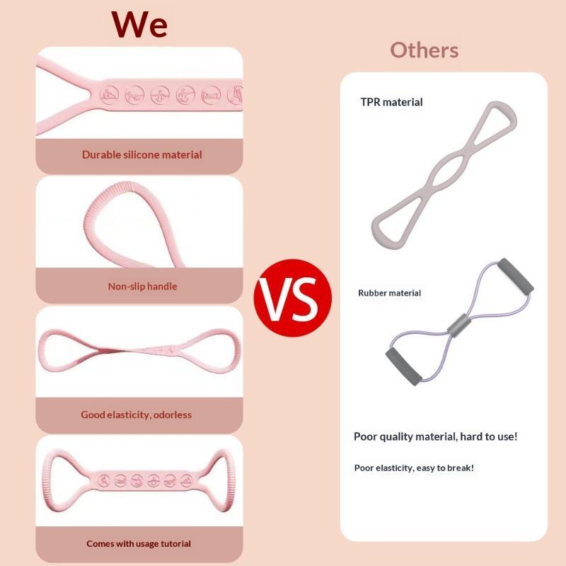 Silicone Resistance Bands Non-Slip Tension Stretch Straps For Fitness Yoga Universal Elastic Fitness Stretching Rope