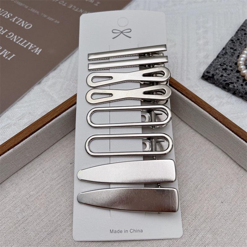 Haarspangen aus Splittermetall für Damen und Mädchen im Y2K-Stil, Entenschnabel-Haarnadel, Persönlichkeit, Pony, seitliche Kopfbedeckung, Haarspangen, Haarspange, Styling-Zubehör