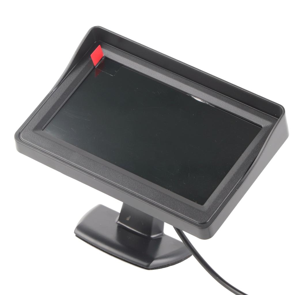 4.3inch Color LCD Display Rearview Camera Monitor Waterproof Car Monitor for Car SUV Van Truck Black
