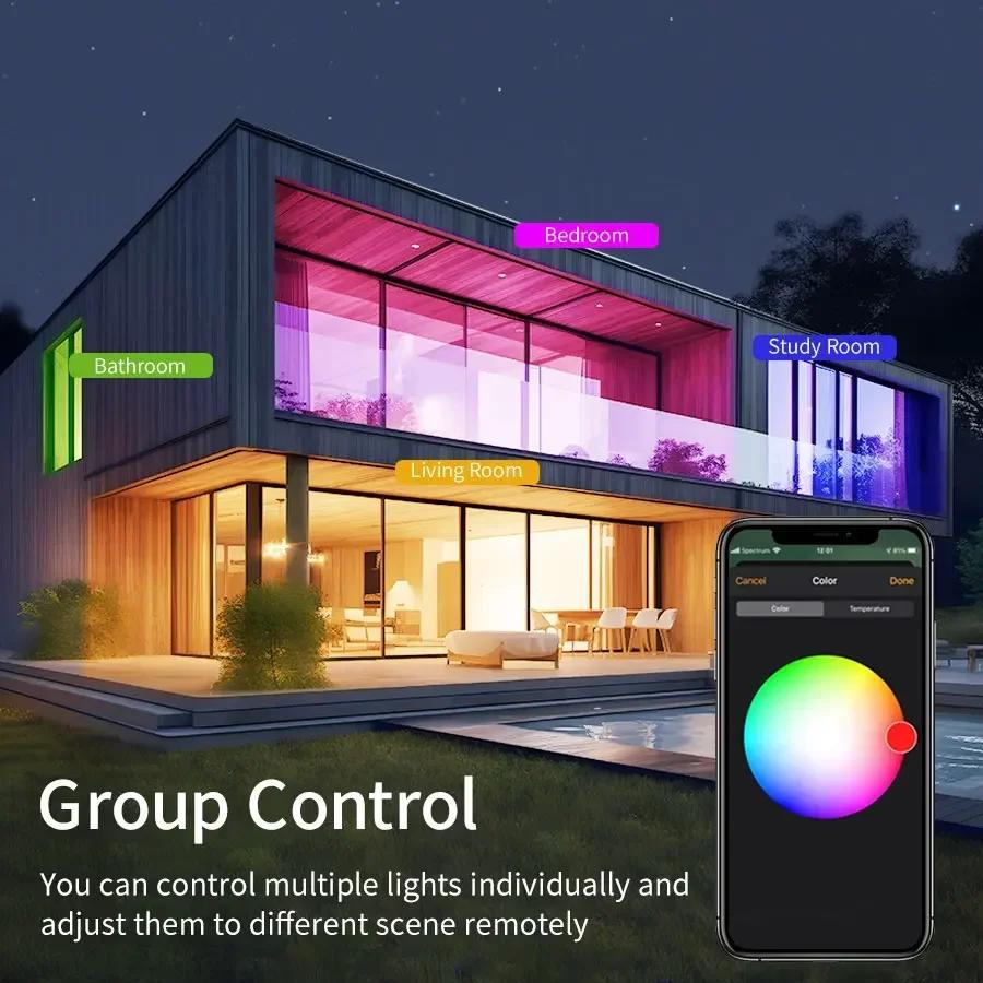 Smart WiFi RGB LED Ceiling Light 24W Bedroom Living Room Ceiling Lamp Cozylife APP Voice Control With Alexa Google Home Alice