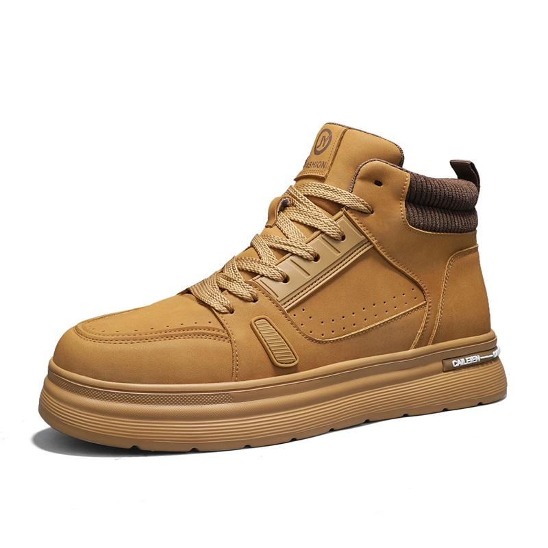 Men's Casual Shoes Four Seasons New High-top Breathable Soft Sole Non-slip Outdoor Walking Shoes Youth Joker Sports Board Shoes