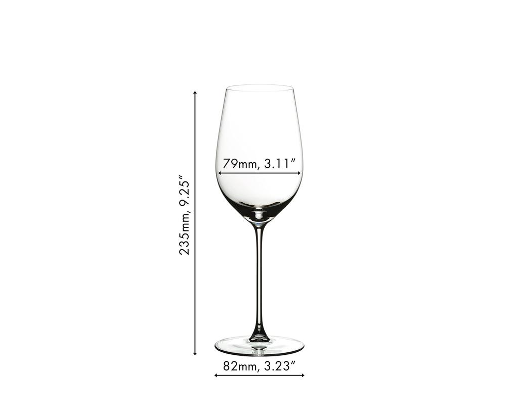 Authentic RIEDEL Veritas Wine Glass Pair Set, 395ml, for Riesling (Red) and Zinfandel (White), 6449/15