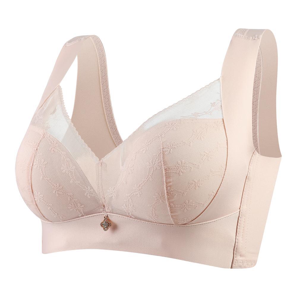 

No steel ring adjustment bra with double breasts, beautiful back, sexy vest, upper support bra cover. 40/90AB