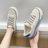 Plateau-Schuhe aus Segeltuch für Damen, die die Körpergröße erhöhen, klobige Turnschuhe für junge Mädchen, Outdoor-Sneaker für Damen, Schuhe mit dicker Sohle