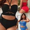 Women High Waisted Sexy Swimsuit Women's Large Size Swimsuit Beach Seaside Swimwear Bikini