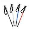Outdoor Tourism Hiking Stick Three Section Straight Handle Aluminum Alloy Hiking Stick Easy To Stretch Hiking Stick