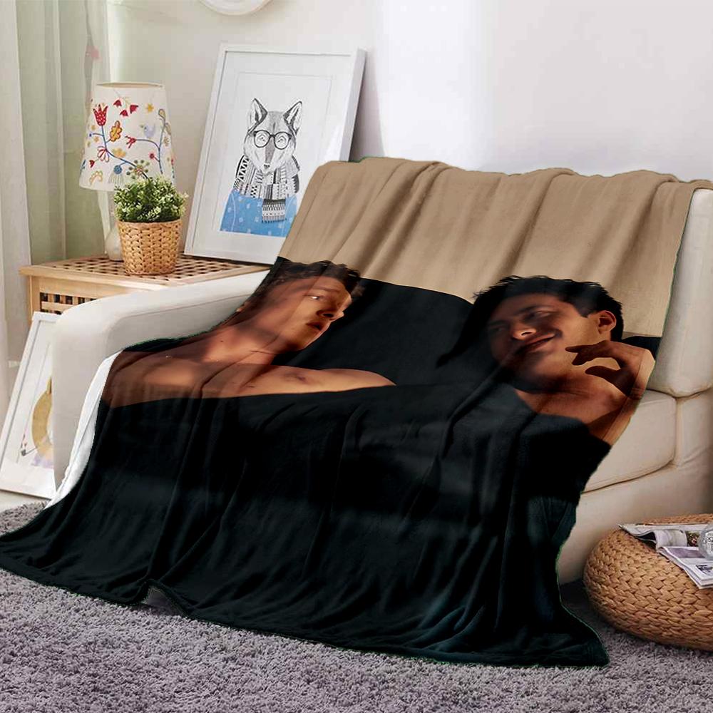 Two Men Together Blanket Soft Throw Blanket For Home Bedroom Bed Sofa Travel Office Solid Christmas Blanket