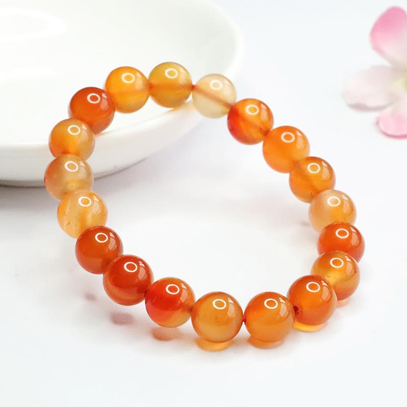 Juan Yu Natural Agate Bracelet - Icy Candy Red & Yellow Chalcedony