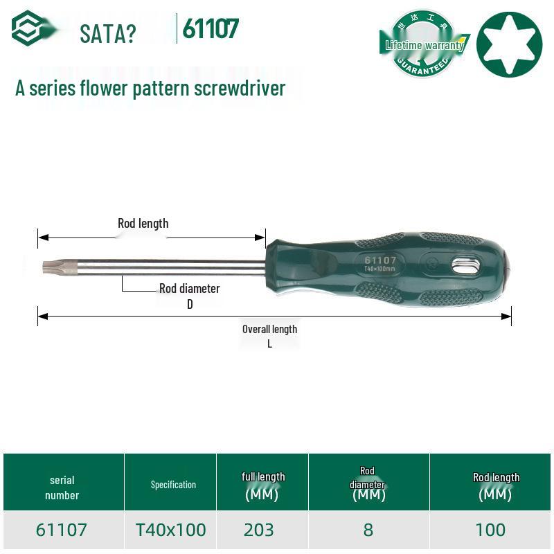 Sata Stubby Screwdriver Set: Phillips, Slotted, Flathead, Torx