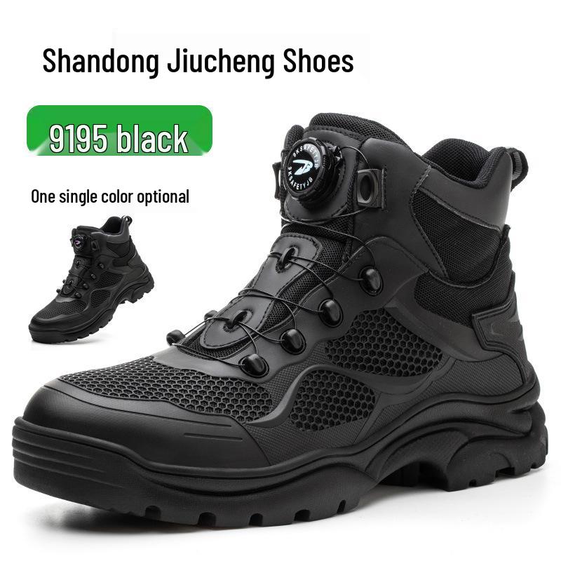 High-Top Steel Toe Safety Boots - Anti-Smash & Puncture Resistant, Durable & Comfortable Work Shoes