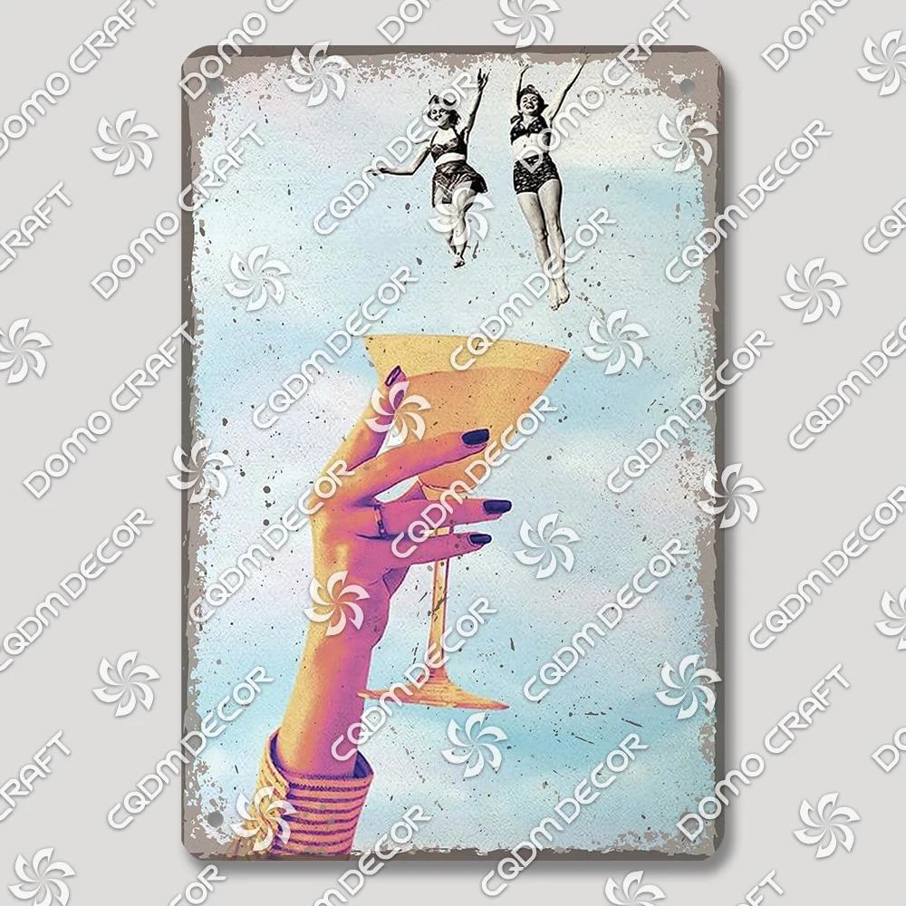 Vintage Drink Metal Tin Sign Wall Decor Mojito Margarita Aperol Spritz Negroni Limoncello  Perfect for Bar Pub Club