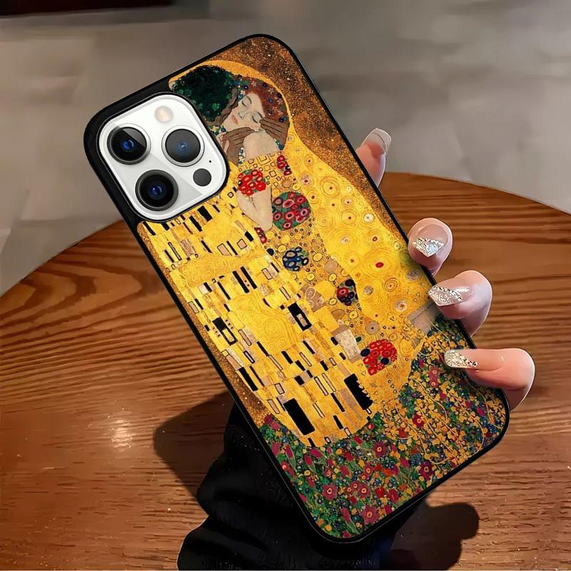 

Gustav Klimt Kiss Art Phone Case For iPhone 17 Air 16 15 14 13 12 11 Pro Max Max Plus Bumper Case Cover iPhone 15pro